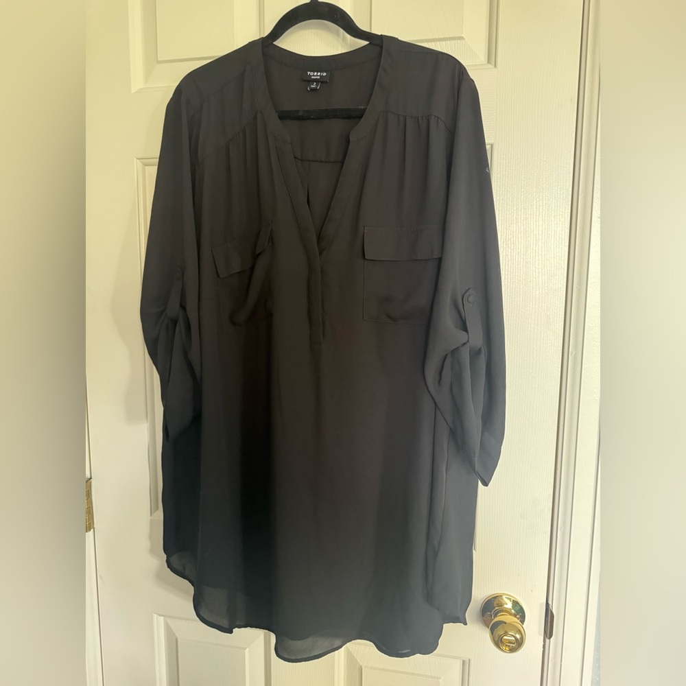 Torrid Black Harper Blouse